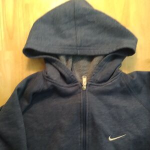 Vintage Nike Small Swoosh Zipper Hoodie Sweatshirt